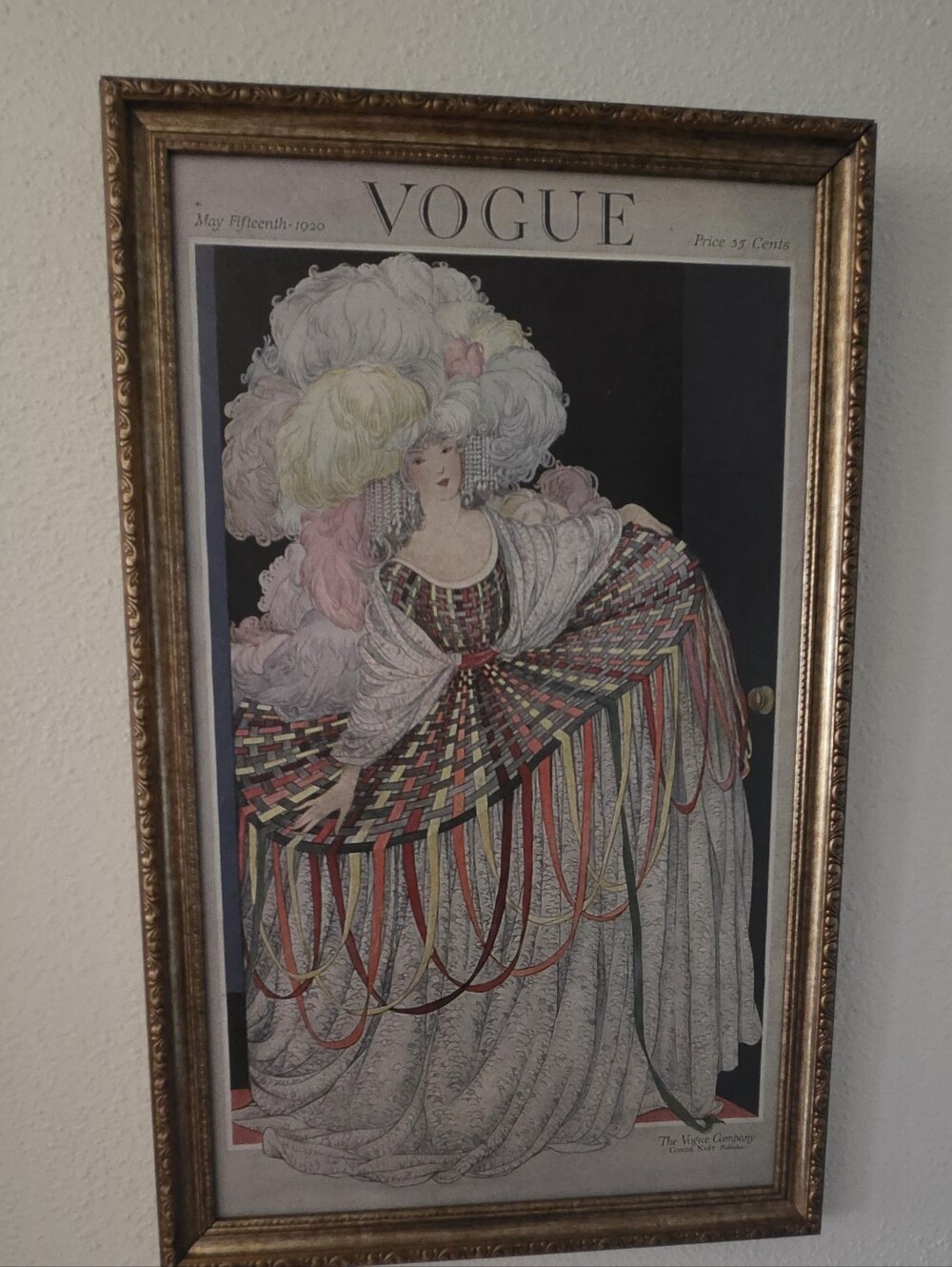 Vintage Vogue 15x24 Framed Picture